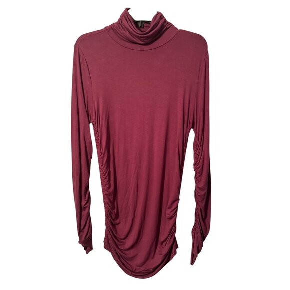 Soft Surroundings Womens Ruched Cowl Neck Top Size Medium Viscose/Spandex top - Picture 1 of 11